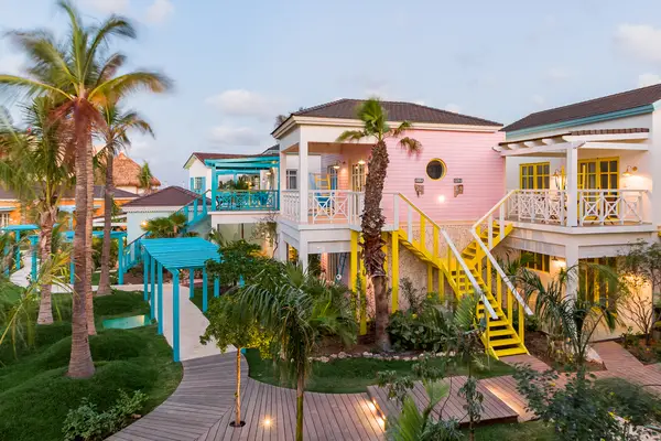 Boardwalk Boutique Hotel Aruba with private casitas and tropical gardens near Palm Beach.
